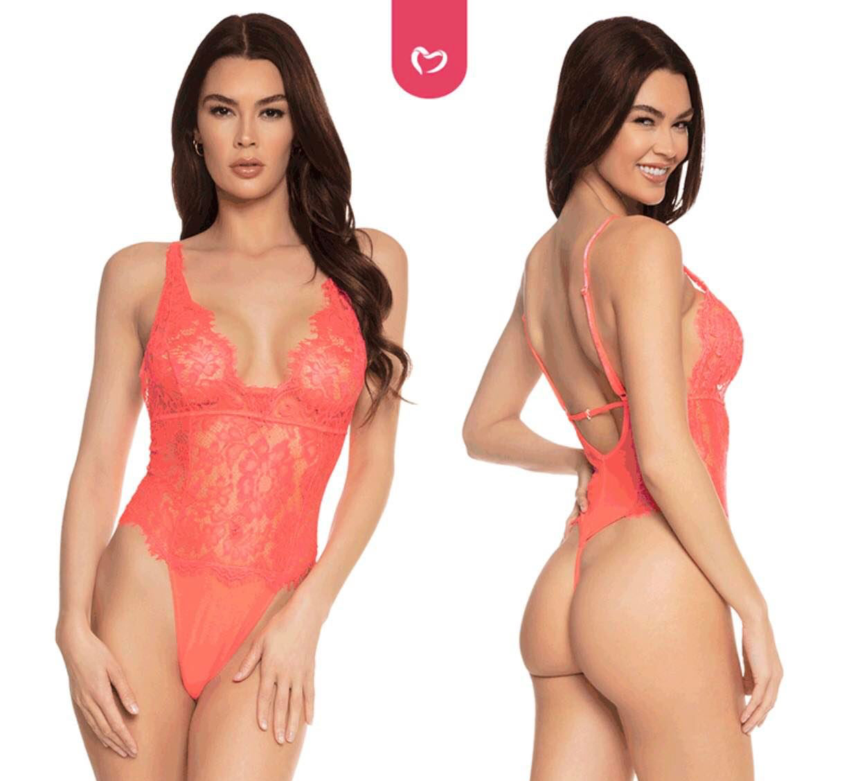 Coral Lace Bodysuit